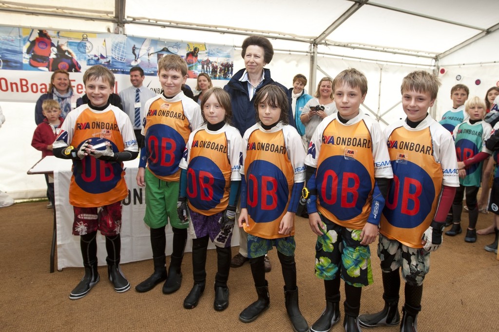 hRH Princess Royal with the winning team at the RYA Onboard festival 2011 - Isle of Wight OnBoard Festival 2011 © RYA http://www.rya.org.uk
